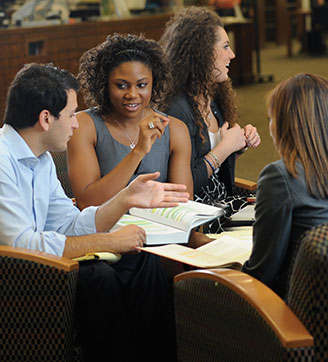 Students Studying in the Law Library