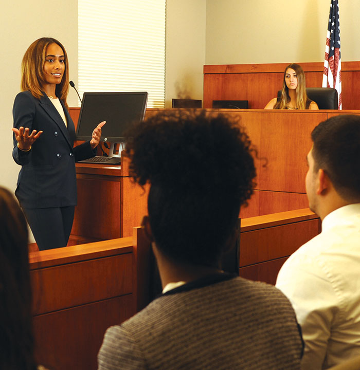 Students in the Moot Courtroom