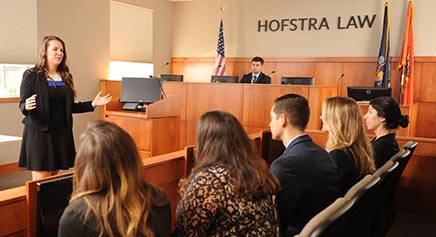 Students in the Moot Court Room